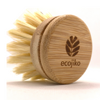 Wooden Dish Brush Replacement Heads | Bamboo and Plant Based Bristles Replaceable Heads (2 pack)