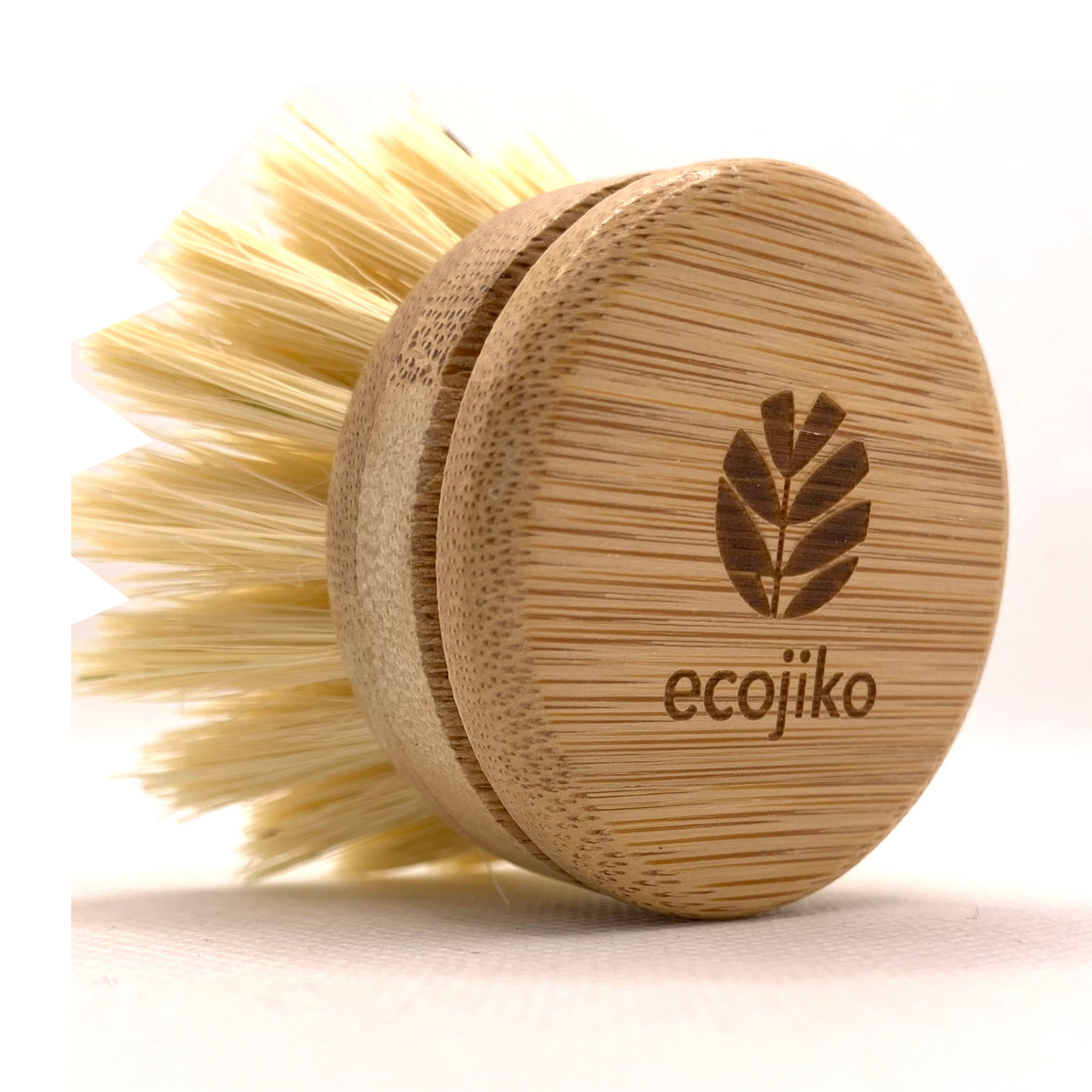 Wooden Dish Brush Replacement Heads | Bamboo and Plant Based Bristles Replaceable Heads (2 pack)